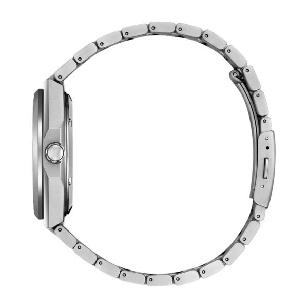 Citizen NJ0180-80L Super Titanio perfil Citizen NJ0180-80L Super Titanio brazalete integrado azul vista de perfil