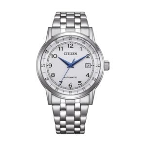 Reloj Citizen NJ0210-56A automático esfera blanca vista frontal