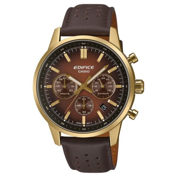 Reloj Casio EFR-575CL-5AZEF Edifice esfera marrón vista frontal