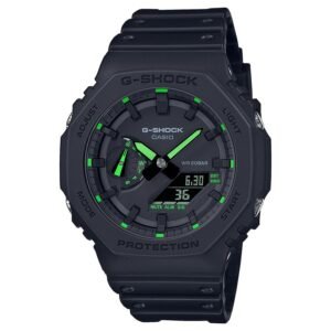 Reloj Casio GA-2100-1A3ER esfera negra vista frontal
