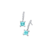 Pendientes Lecarré Ocean oro blanco topacio azul Pendientes Lecarré Ocean oro blanco topacio azul y diamantes vista frontal