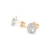 Pendientes Lecarré Rosetón oro amarillo perfil Pendientes Lecarré Rosetón oro amarillo topacio blanco vista de perfil