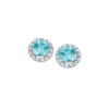 Pendientes Lecarré Ocean Orla oro blanco topacio azul y diamantes vista frontal