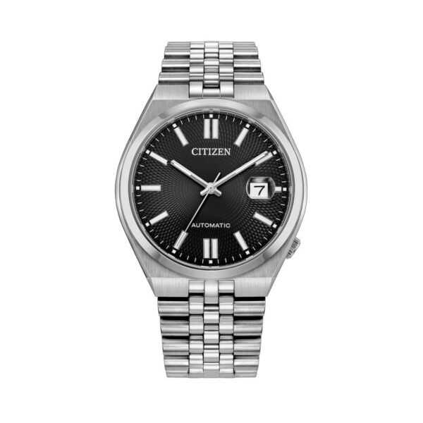 Reloj Citizen NK0030-51E Tsuyosa acero vista frontal esfera negra