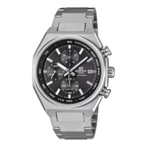 Casio EFS-S660D-1AEF Edifice negro frontal Reloj Casio EFS-S660D-1AEF Edifice cronógrafo solar esfera negra vista frontal