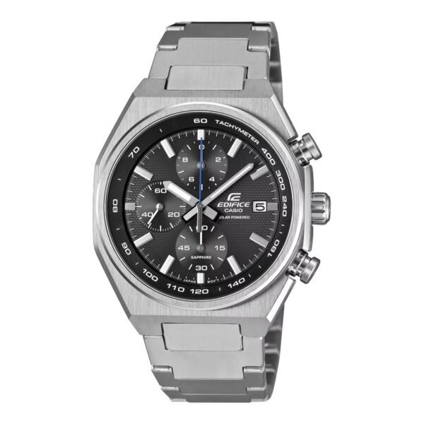 Reloj Casio EFS-S660D-1AEF Edifice cronógrafo solar esfera negra vista frontal
