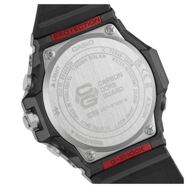 Casio GST-B1000-1AER G-STEEL tapa trasera Reloj Casio GST-B1000-1AER G-STEEL tapa trasera con correa de resina negra