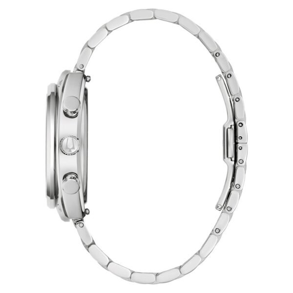 Bulova 96K118 perfil acero Reloj Bulova 96K118 Shelby Racer vista de perfil acero plateado