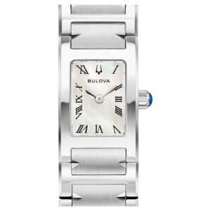 Reloj Bulova 96L360 Marc Anthony vista frontal esfera de nácar blanco