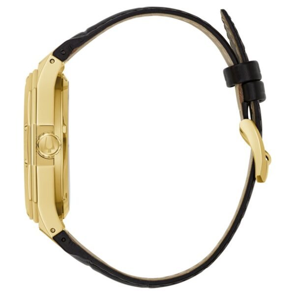 Reloj Bulova 97A206 Prestige vista de perfil caja de acero dorado