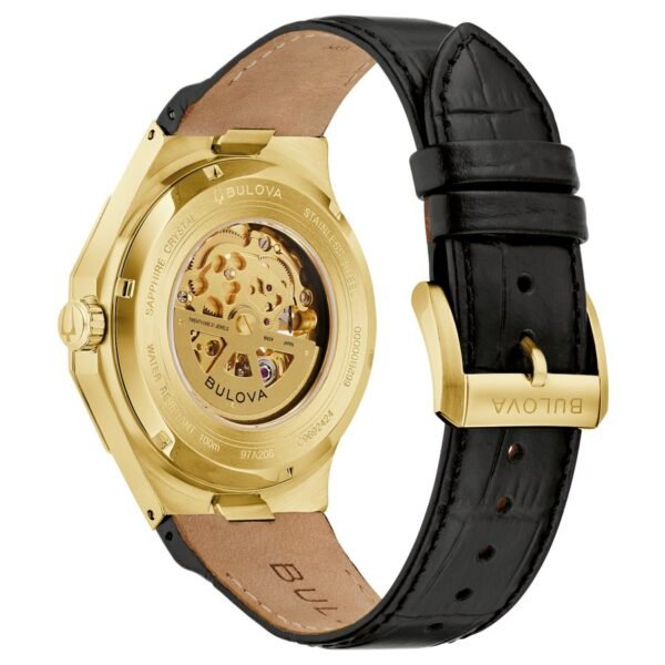 Reloj Bulova 97A206 Prestige tapa trasera de cristal con movimiento automático