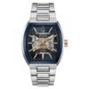 Reloj Bulova 98A319 Maquina vista frontal esfera azul calada caja tonneau