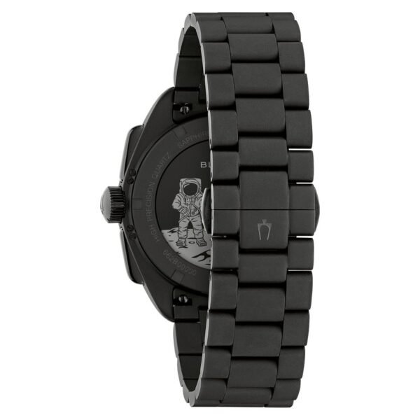 Bulova 98A335 tapa trasera Reloj Bulova 98A335 Lunar Pilot Black Hole tapa trasera con astronauta grabado