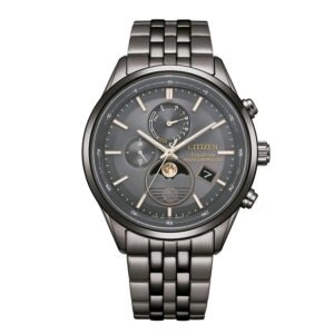 Reloj Citizen BY1037-51H Tsuki-yomi Moon Phase vista frontal esfera gris