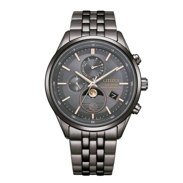 Reloj Citizen BY1037-51H Tsuki-yomi Moon Phase vista frontal esfera gris