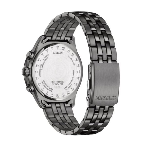 Reloj Citizen BY1037-51H Tsuki-yomi Moon Phase tapa trasera de acero gris