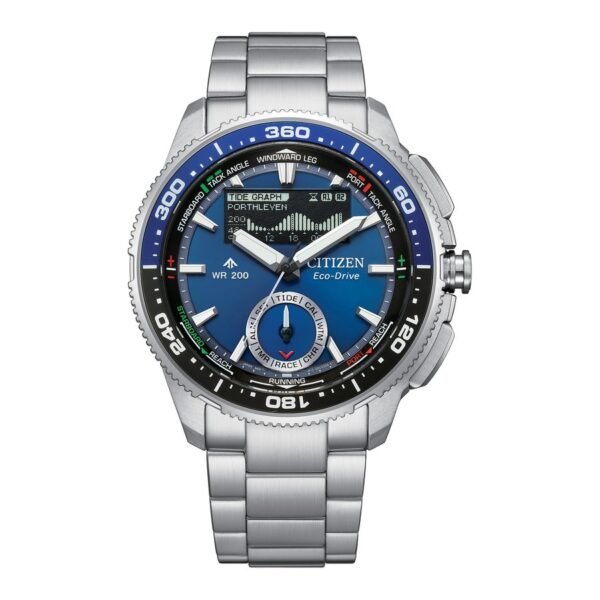 Citizen JV3006-50L esfera azul Reloj Citizen JV3006-50L Promaster WaveTracker vista frontal esfera azul