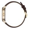 Reloj Citizen BM7463-12A Classic vista de perfil caja dorada y corona pilot
