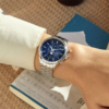 Reloj Citizen BY1030-50L Tsuki-yomi Moon Phase vista frontal esfera azul