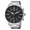 Citizen CA0690-88E esfera negra Reloj Citizen CA0690-88E Aviator Crono vista frontal esfera negra y pulsera de acero