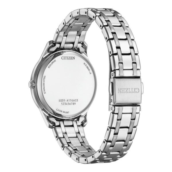 Reloj Citizen EM0411-71A Lady tapa trasera de acero y cierre desplegable