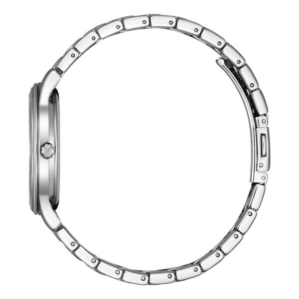 Reloj Citizen EM0411-71X Lady vista de perfil caja y pulsera de acero