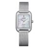 Reloj Citizen EM0491-81D Lady vista frontal esfera de nácar blanco caja rectangular de acero