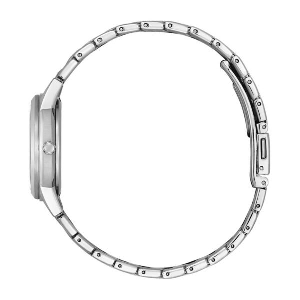 Reloj Citizen FE1240-81A Lady vista de perfil caja y pulsera de acero plateada