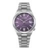 Citizen NJ0200-50W esfera violeta Reloj Citizen NJ0200-50W Tsuyosa vista frontal esfera violeta y pulsera de acero